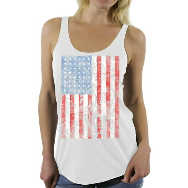 Pandaie Womens T Shirt Blouse Independence Day USA Flag Letter Print Casual Shirts O Neck Crop Top T-Shirt 